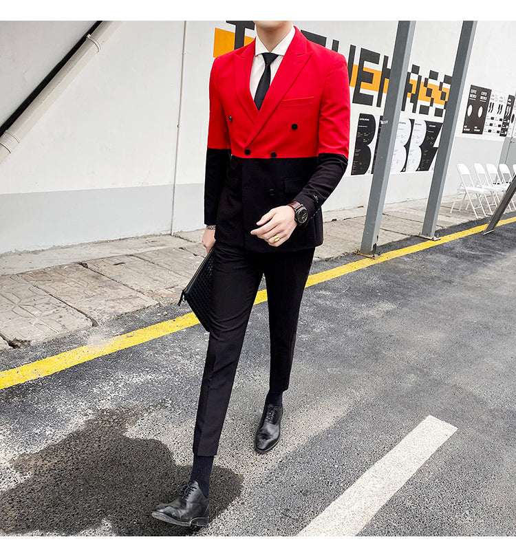 Double-Breasted Slim Stage Suit / Tuxedo (Jacket+Pants)
