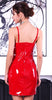 Red Leather Party Dress