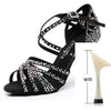 Charger l&#39;image dans la visionneuse de la galerie, Black Shining Rhinestones Latin Dance Shoes